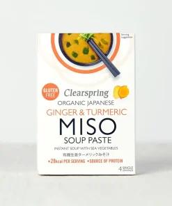 Organic Japanse Miso Soup Paste Ginger&veg 4x15gr Clearspring