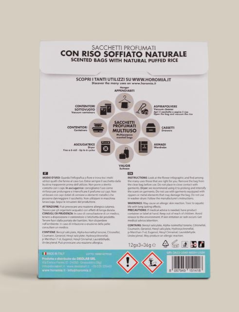 Horomia Sacchetti Profumati Multiuso Bianco Infinito - immagine 3