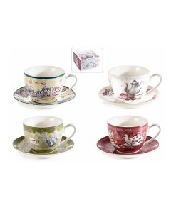 Tazza da Tè con piattino tema Alice nel paese delle meraviglie